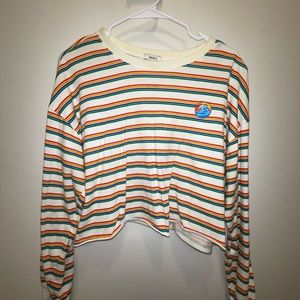 Striped cropped long sleeve